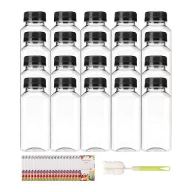 Imagem de MotiveTech 20 peças de garrafas de vazias, jarras para bebidas a granel, recipientes multiuso para bebidas caseiras, piqueniques, eventos e acampamentos, 250 Ml