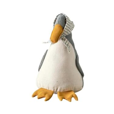 Imagem de Fenteer Batente de porta decorativo de tecido, protetor de piso de parede em tecido macio em formato de pato, batente de porta interno resistente, de de, Azul Claro