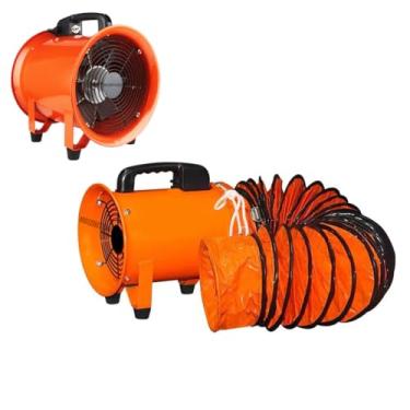 Imagem de HUIZHITENGDA Ventilador de fluxo axial com dutos com duto de ar 10m, 220V/370W Exaustor Film Film Industrial Film Industrial Film para porões e workshops de fábrica (10 polegadas)