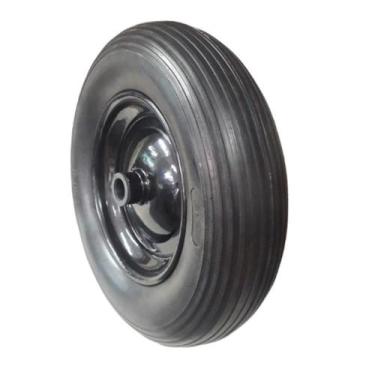 Imagem de Roda Pneu Maciço Carrinho Plataforma Carga C/ Rolamento - OUTRAS MARCA