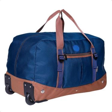 Imagem de Bolsa Mala Sacola De Viagem Com Rodas Reforçada - Azul