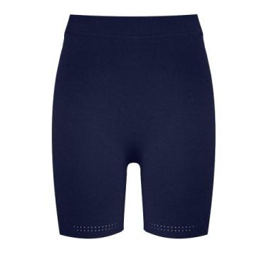 Imagem de Bermuda Fitness Sem Costura Feminina Cós Médio Trifil, Marinho, EG