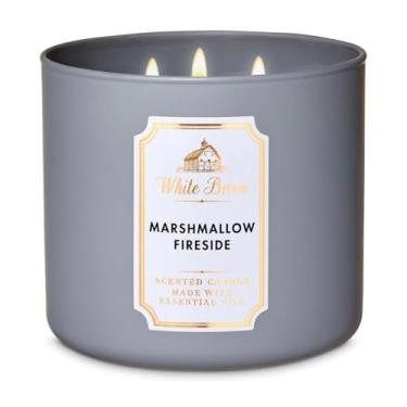Imagem de Bath & Body Works Vela de 3 pavios White Barn Marshmallow Fireside, 411 g