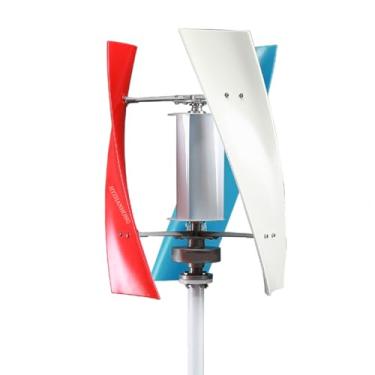 Imagem de 48V,HYZHANHONG Gerador de turbina eólica vertical 220V 8000W 12V 24V 48V trifásico com 3 lâminas, turbina eólica portátil sem ruído para projetos residenciais ou de iluminação pública