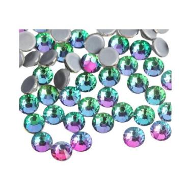 Imagem de Strass Termocolante DMC Cor Verde Vulcão Hot Fix Cristal Para Costura 