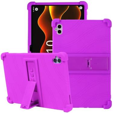 Imagem de zukof Capa para Boost Celero 5G Tab 10,9 polegadas, capa de silicone durável com suporte (roxa)