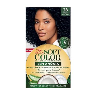 Imagem de Tintura Soft Color Sem Amônia Preto Azulado 28 Kit