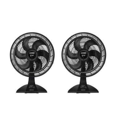 Imagem de Kit 2 Ventiladores Arno Turbo Force VF42, 2 em 1 Mesa e Parede 40cm, 6 Pás, Power Zone 3 Velocidades Silencioso