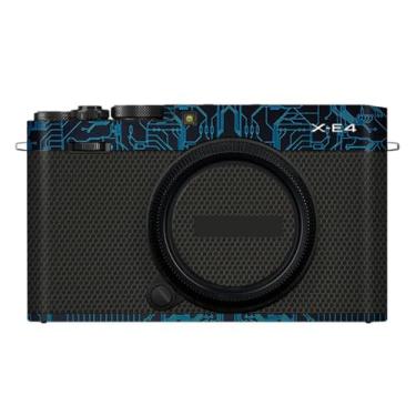 Imagem de X-E4 Premium Camera Premium Adesivo Película Protetora Anti-riscos para FujiFilm X-E4 XE4 Decalques (Azul Circuito)
