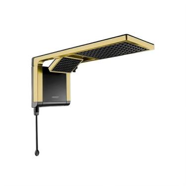 Imagem de Chuveiro Ducha Lorenzetti Acqua Duo Preto Matte Gold Fosco Preto/gold 
