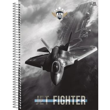 Imagem de Caderno Universitário Animativa, 20 matérias, Capa dura, 320 fohas, Air Attack, Pacote com 2