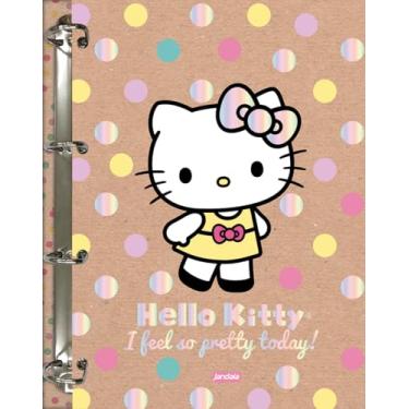 Imagem de Jandaia - Caderno Argolado Cartonado College Hello Kitty Kraft 80 folhas