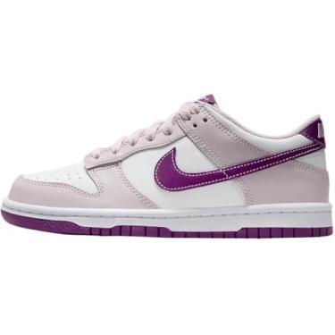 Imagem de Nike Tênis infantil Dunk Low, Branco/Platinum Violet/Viotech, 17
