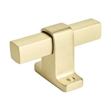 Imagem de Amerock | Maçaneta de armário | Ouro fosco | 60 mm de comprimento | Rockwell | 1 pacote | Puxador de gaveta | Puxador de gaveta | Ferragens de armário