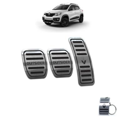 Imagem de Pedaleira Manual Aço Inox Renault Kwid Outsider Preto