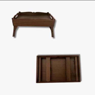 Imagem de Bandeja De Café Na Cama Com Pé Dobrável Em MDF Marrom Luxo – Presente Dia Dos Namorados