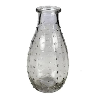 Imagem de Conjunto de 2 Garrafas Decorativas de Vidro com Textura Bojuda para Mesa