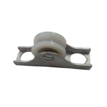 Imagem de Roldana Nylon Branca Maciça 50(2) Tipo V Para Suporte De Alumínio - Ferrosul