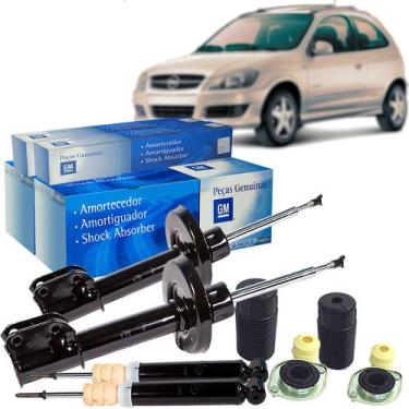 Imagem de Kit Amortecedor Dianteiro Traseiro Gas Pecas Genuinas Gm Prisma celta 