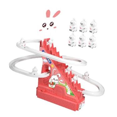 Imagem de Kokiya elétrico subindo escadas, pista de corrida, brinquedo de escorregar, pista de escorregar com luz musical, 12 Coelhos