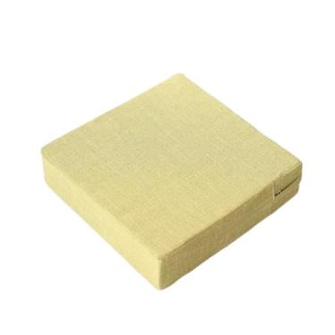 Imagem de pufe Almofada de linho quadrado futon piso tatami almofada removível meditação travesseiro ioga(Green,50cm)