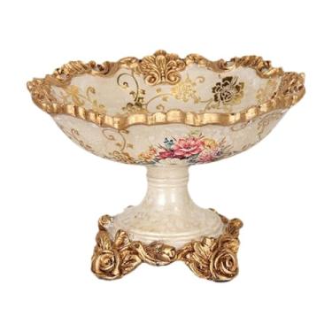 Imagem de FytStycale Fruteira com Pé, Cesto de Frutas, Prato de Frutas com Base Alta, Prato de Lanche para Mesa de Jantar, Mesa de Sala, Legumes Domésticos, M