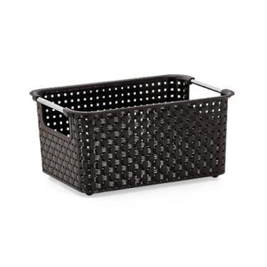 Imagem de CESTO ORGANIZADOR RATTAN MARROM 22,5X16,5X11cm