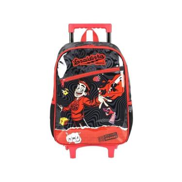 Imagem de Mochila Enaldinho Rodas Escolar Youtuber Meninos Kids Preto