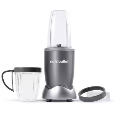 Imagem de Liquidificador NutriBullet de alta velocidade 600W, 8 peças, cinza, garantia de 1 ano