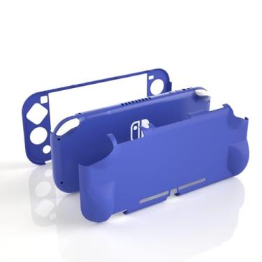 Imagem de Capa protetora rígida Switch Lite – Capa fina durável com aderência e textura antiarranhões, capa de plástico antiderrapante à prova de choque – proteção total para Nintendo Switch Lite Blue, ótima