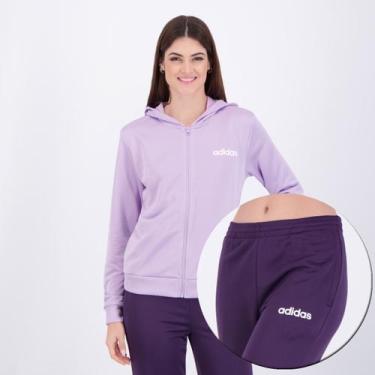 Imagem de Agasalho Adidas Logo Linear Feminino Lilás, M