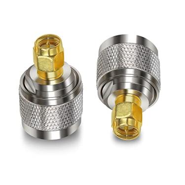Imagem de Conector coaxial SMA para N TUOLNK SMA macho para N macho adaptador coaxial para antena Wi-Fi, cabo de extensão 2 peças