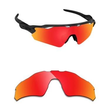 Imagem de Alphax Lentes de reposição polarizadas espelhadas vermelho fogo para óculos de sol Oakley Radar EV S Path OO9510