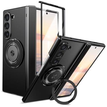 Imagem de HOULEE Capa para Samsung Galaxy Z Fold 6 com protetor de tela e proteção de dobradiça e suporte de metal anel, capa de telefone resistente a quedas de grau militar resistente para Galaxy Z Fold 6