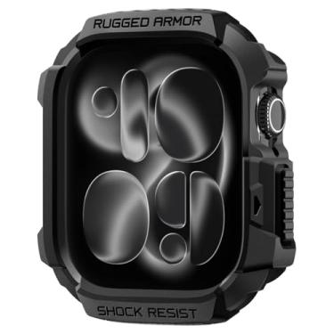 Imagem de Spigen Rugged Armor 2 Projetado para Capa Apple Watch Série 11/10 42mm Capa Durável de TPU - Preto Fosco