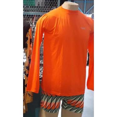 Imagem de Camisa de proteção UV infantil lisa laranja - Kraken 