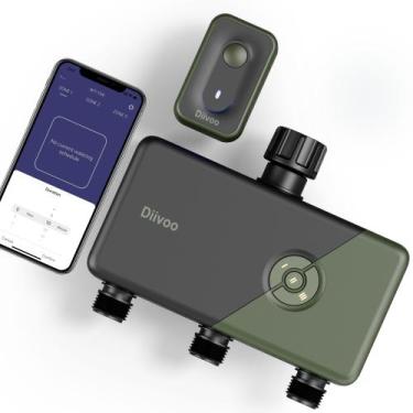 Imagem de Controle remoto inteligente Timer Diivoo WiFi Sprinkler de 3 zonas
