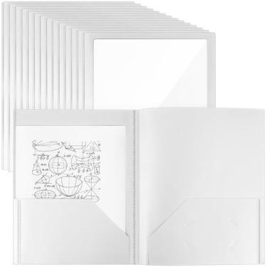 Imagem de Pasta de arquivos Teling, 24 unidades brancas, 30x24 cm, 2 bolsos