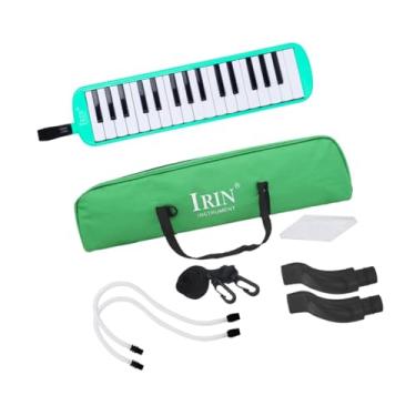 Imagem de Colaxi infantil com estojo, apresentações em grupo com pano de limpeza, brinquedo musical de teclado, fácil de tocar para crianças, estudantes, Verde