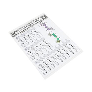 Imagem de ZJchao Tabela de Dedilhado para Clarinete, Papel Revestido Fácil de Transportar e Usar para Salas de Banda, Salas de Aula, Estúdios Privados (Acordes de clarinete (trompete))