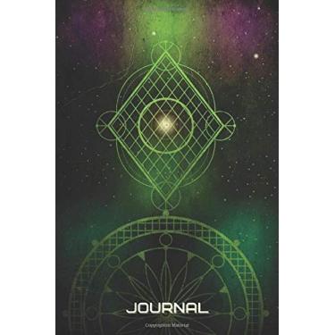 Imagem de Scared Geometry Lined Notebook- Alchemy Symbols Blank Journal- Writing Notepad with Cosmic Symmetry Cover Design 6x9 130 pages Book 4: Journaling ... Notebook for Teens Students Adults