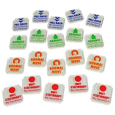 Imagem de LITKO Upgrade Tokens | Compatible with Warhammer 10th Edition | Half-Strength | Battle Shocked | Wound | Movement | Modifier | WH40Kv10 (Movement Tokens)