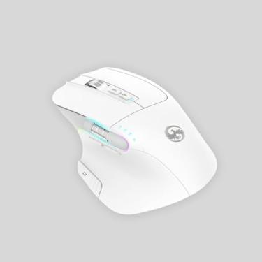 Imagem de Mouse Sem Fio Bluetooth Recarregável Usb Com Led Rgb Pc D-m9 (Branco)
