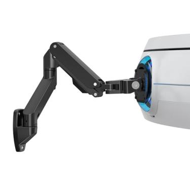 Imagem de BEWISER Suporte de parede de braço de monitor resistente para tela Ultrawide 34-57, capacidade de peso de até 20 kg, suporte de parede de braço de monitor ultrawide, preto