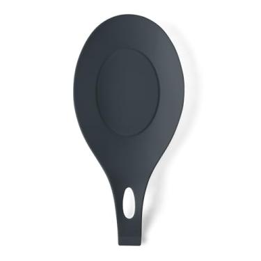 Imagem de Colheres de silicone para cozinhar, suporte de colher de cozinha, suporte de colher de cozinha resistente ao calor, Dark Drey
