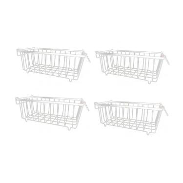 Imagem de Bothyi 4x Organizadores de Freezer, Recipientes de Armazenamento de Despensa, À Prova de Ferrugem com Alças Duplas para Organizar Prateleiras de Escritório,