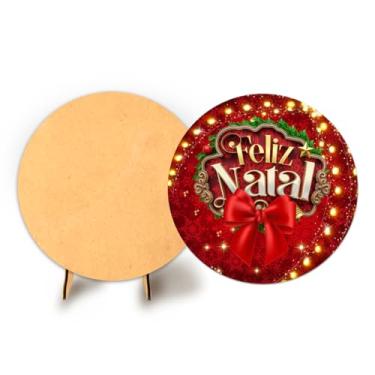 Imagem de Painel Redondo Com Elastico 50cm Flores + Suporte MDF (NAT137)