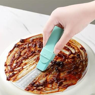 Imagem de 1 peça apagador de limpeza multifuncional torneira de cozinha borracha de mancha de calcário ferramenta de limpeza doméstica (azul, 11,5 * 2,5 * 1,5 cm)