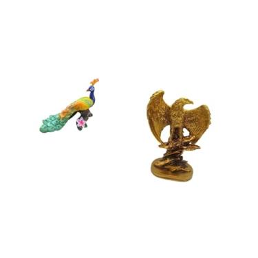 Imagem de Fenteer Estatueta de Escultura de Pavão, Ornamento Decorativo de Jardim, Artesanato, Estátua, Arte, Presente para Casa, Quintal, Estantes, Sala de Jantar, Esc