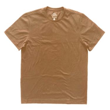 Imagem de CAMISETA MASCULINA EM TECIDO ALGODÃO, LISA, COR CASTANHO, BASICA, MARCA BASIC +, TAMANHO G